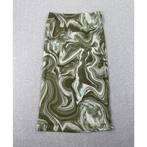 AFRM Lynch Mesh Midi Skirt Green Marble Swirl Womens S Pull On Fairy Whimsical